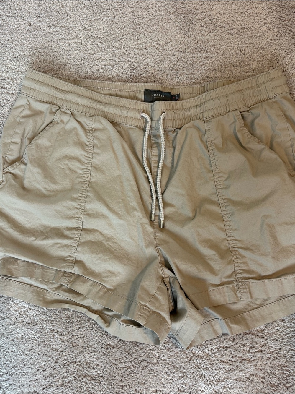 torrid Khaki Drawstring Athletic Shorts - Women